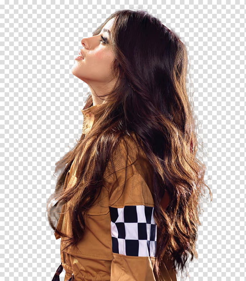 Camila Cabello, standing woman wearing brown top transparent background PNG clipart