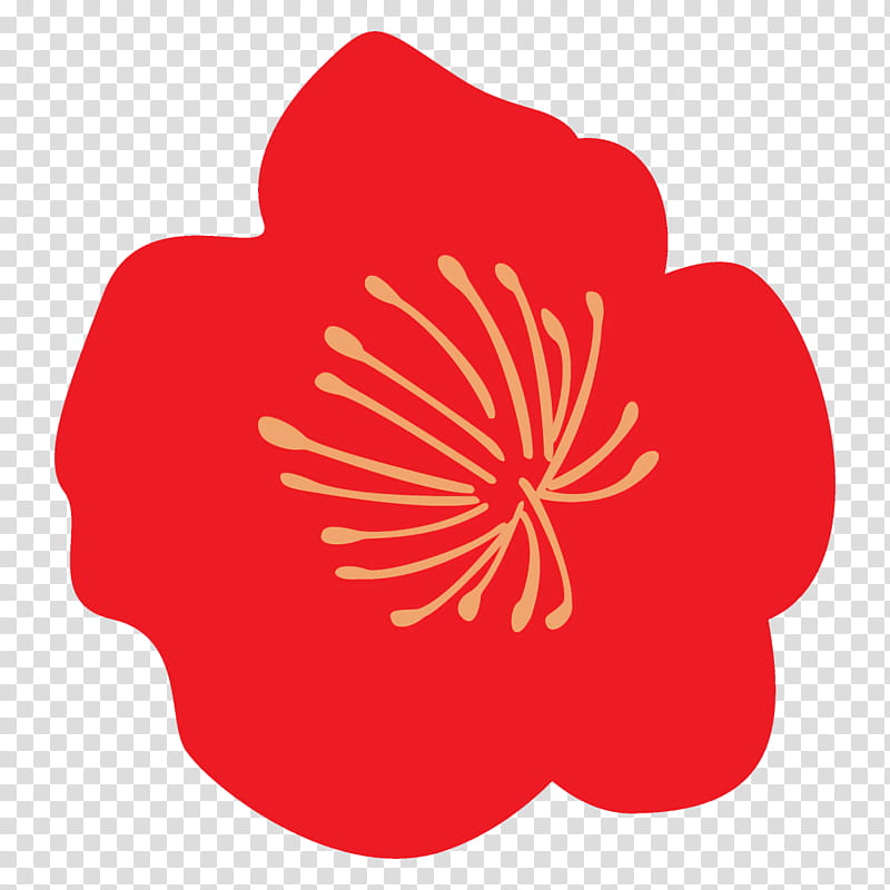 plum blossoms plum winter flower, Red, Petal, Hibiscus, Plant, Poppy Family, Herbaceous Plant transparent background PNG clipart