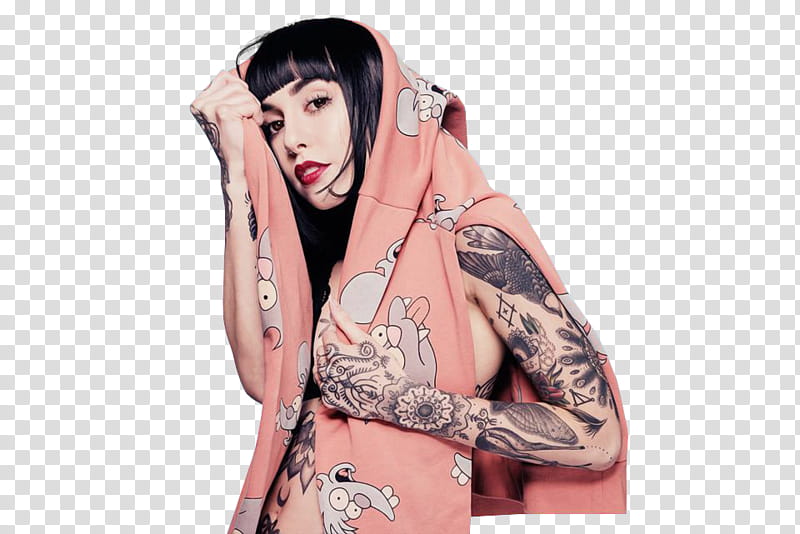 Hannah Snowdon, woman with tattoos transparent background PNG clipart