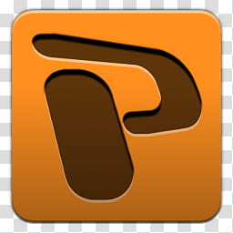 Icons   up  dec , mspowerpoint, orange P logo transparent background PNG clipart