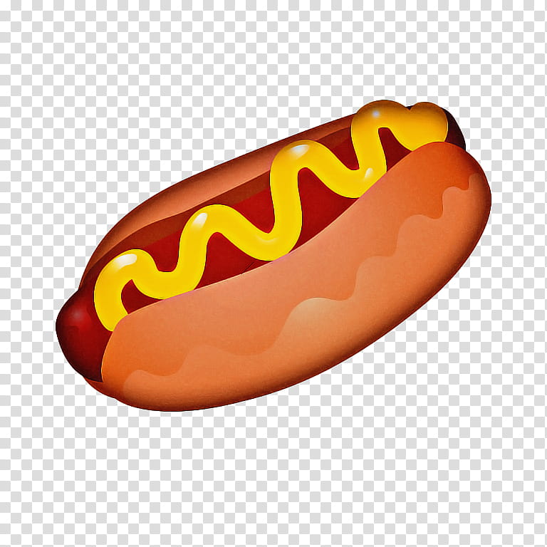 Junk Food, Hot Dog, Vienna Sausage, Hot Dog Bun, Kielbasa, Fast Food, Orange, Mouth transparent background PNG clipart