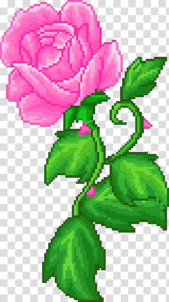 Watch, pixelated pink rose illustration transparent background PNG clipart