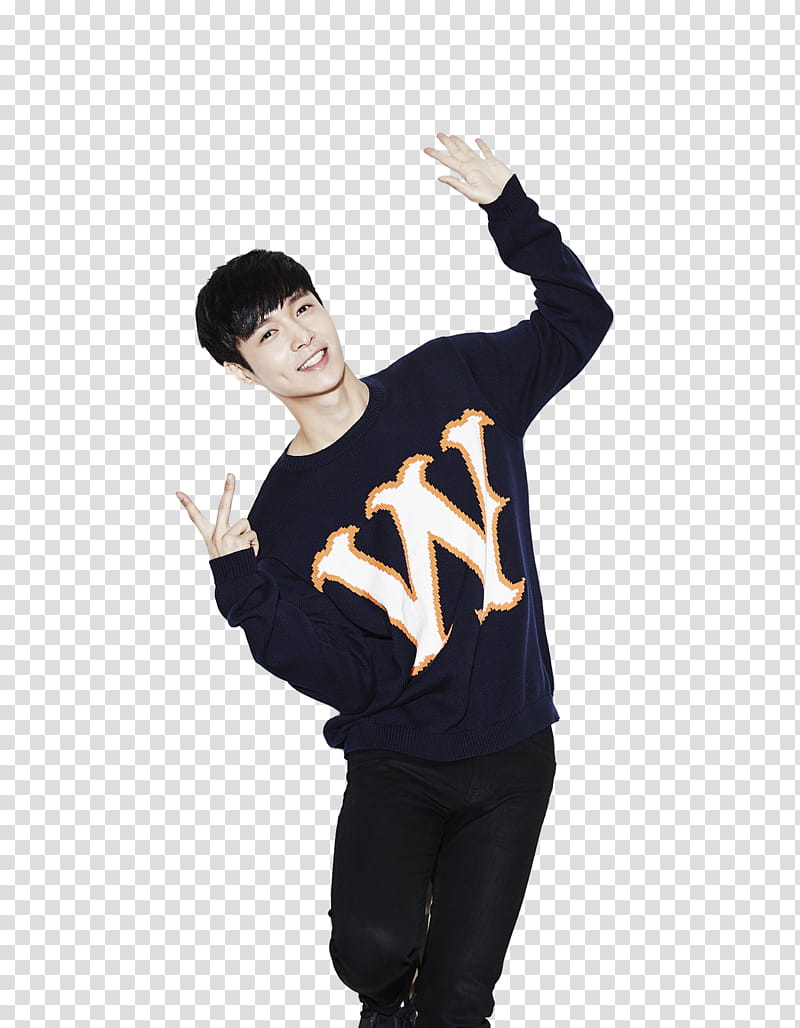 EXO S LAY, man doing peace sign gesture transparent background PNG clipart