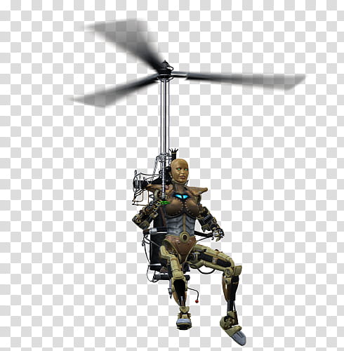 gynoid coptor, human helicopter toy transparent background PNG clipart