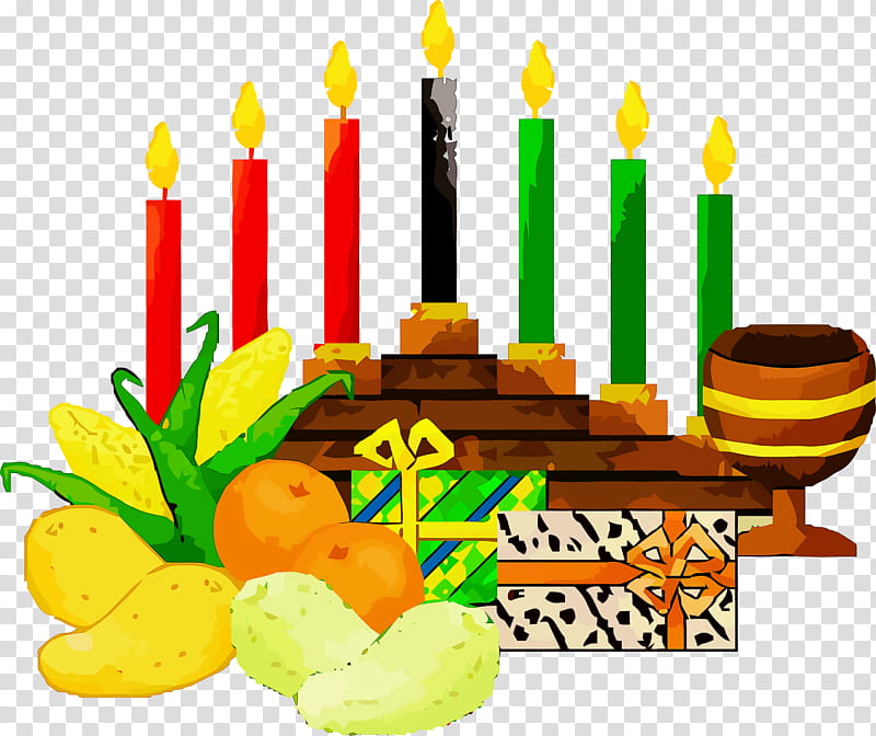Kwanzaa Happy Kwanzaa, Candle, Birthday Candle, Yellow, Birthday
, Food, Cake, Party transparent background PNG clipart