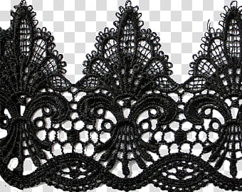 Black Lace Non Floral transparent background PNG clipart
