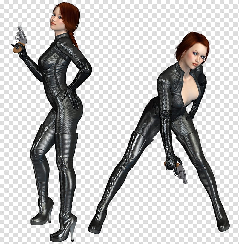 Bond Jamie Bond  b , two black and brown action figures transparent background PNG clipart
