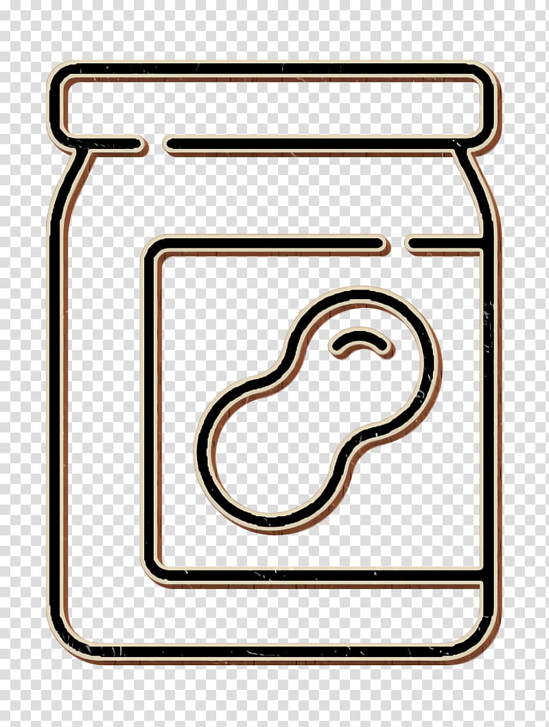 Jar icon Desserts and candies icon Peanut butter icon, Line, Line Art transparent background PNG clipart