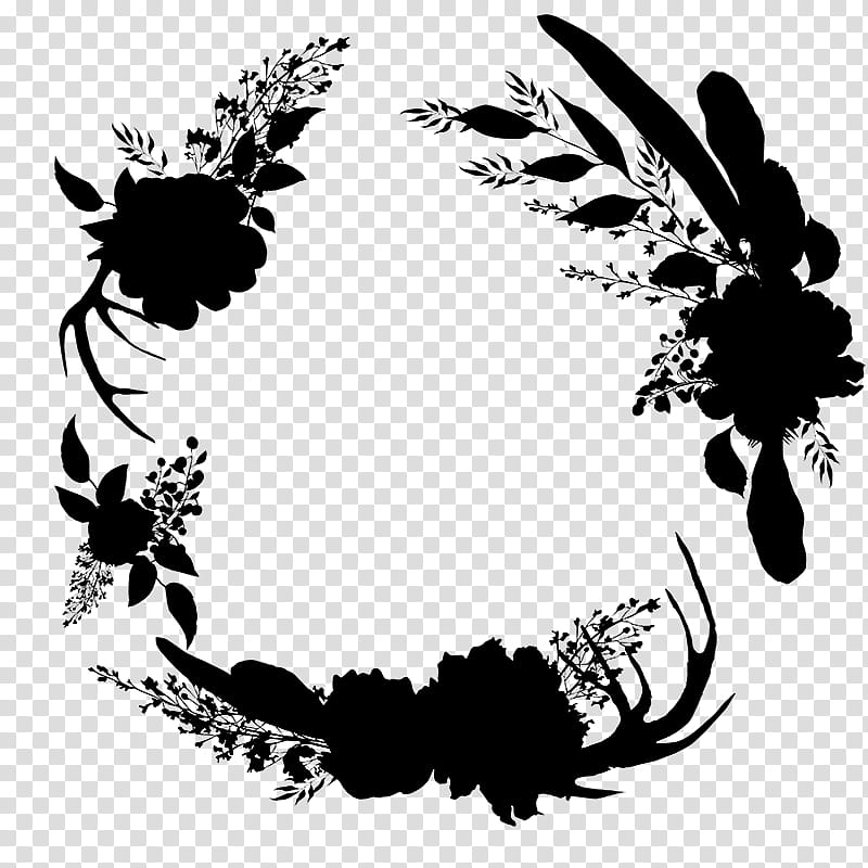 Leaf Wreath, Visual Arts, Silhouette, Insect, Flower, Computer, Membrane, Black M transparent background PNG clipart