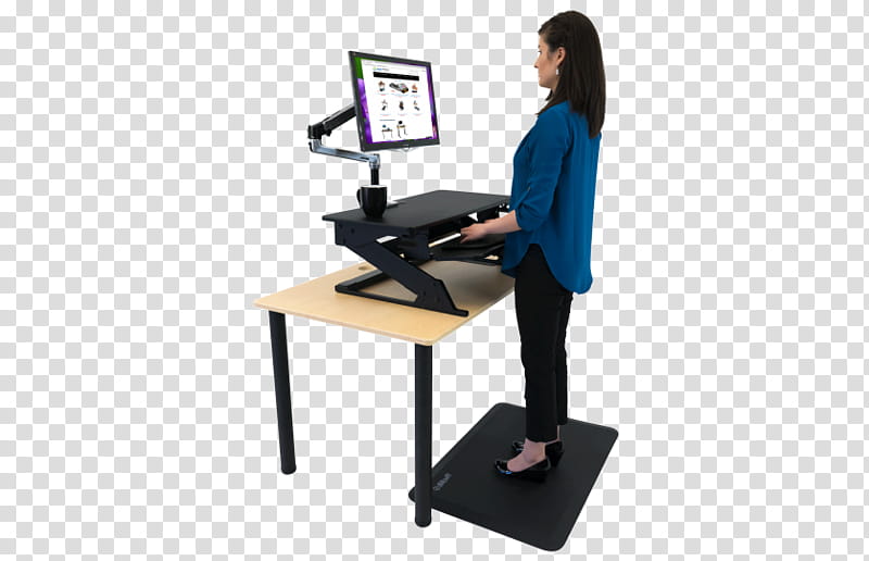 Desk Desk, Standing Desk, Imovr Ziplift Standing Desk Converter, Adjustable Height, Treadmill Desk, Sitting, Varidesk Heightadjustable Standing Desk, Elevator transparent background PNG clipart