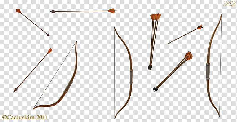 Assorted Bows and Arrows KL, bow and arrow transparent background PNG clipart