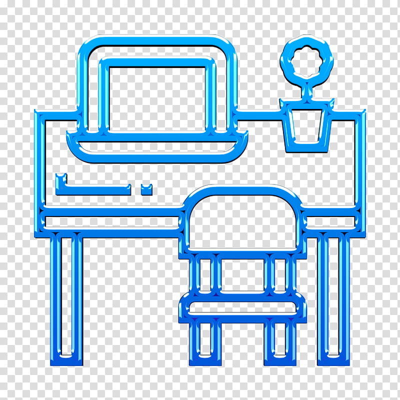 Business Essential icon Desk icon, Line, Furniture, Computer Monitor Accessory, Table transparent background PNG clipart