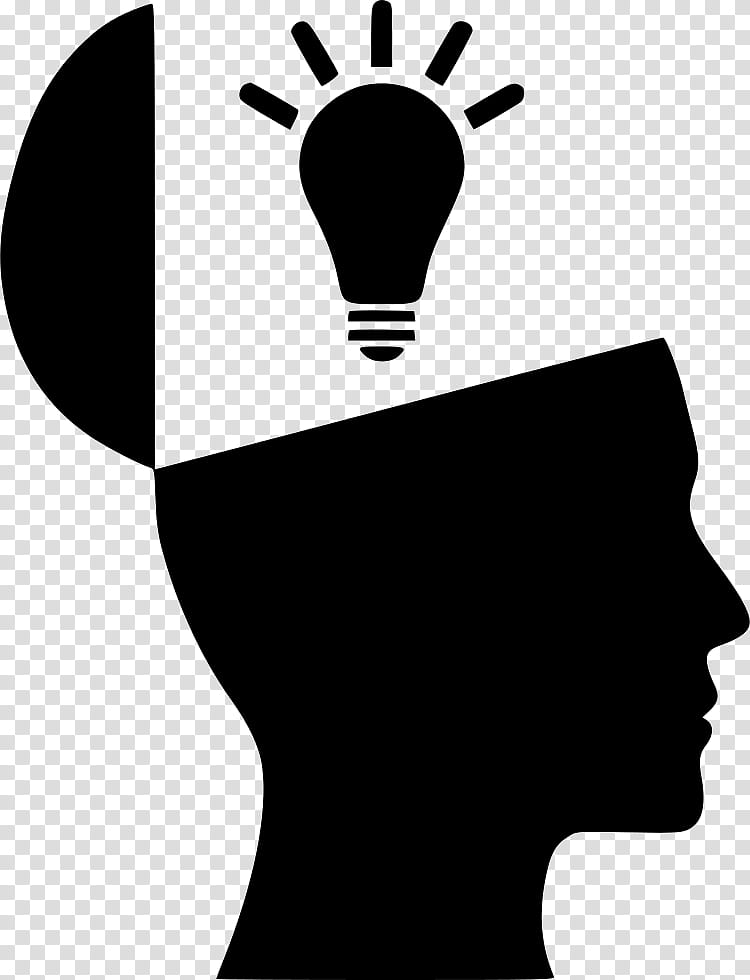Light Bulb, Incandescent Light Bulb, Idea, Electricity, Computer Software, Black And White
, Silhouette, Head transparent background PNG clipart