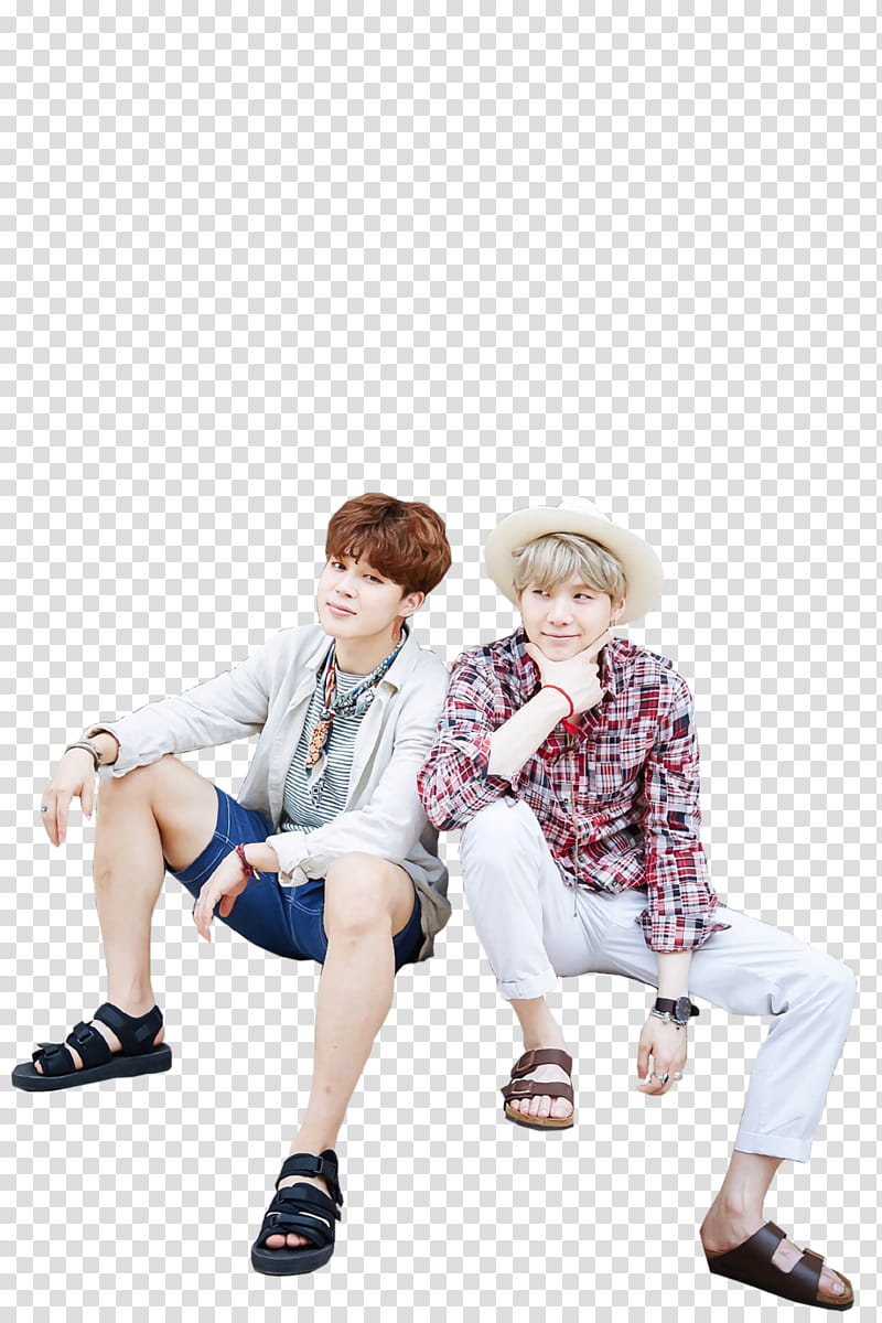 Yoonmin, two men sitting transparent background PNG clipart