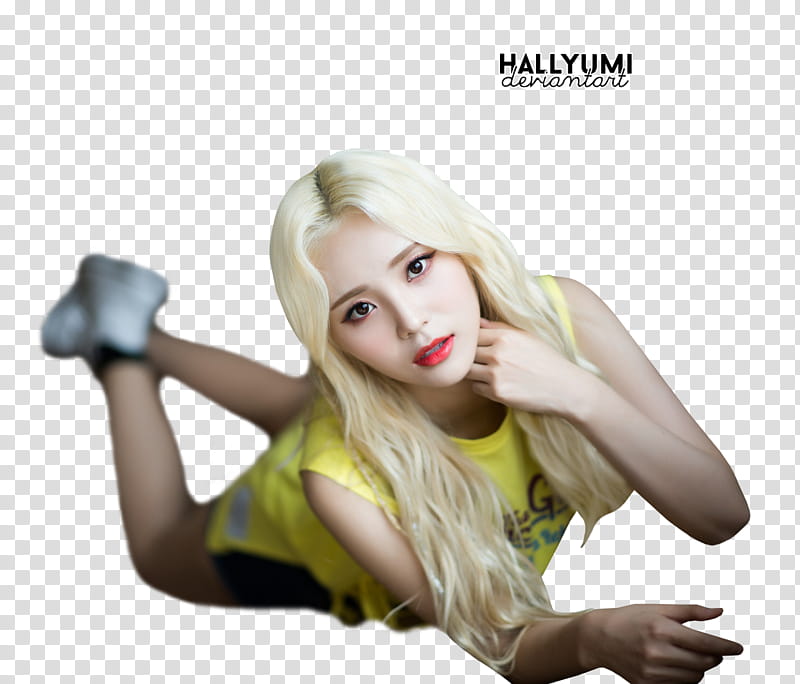 JinSoul, woman wearing yellow tank top transparent background PNG clipart