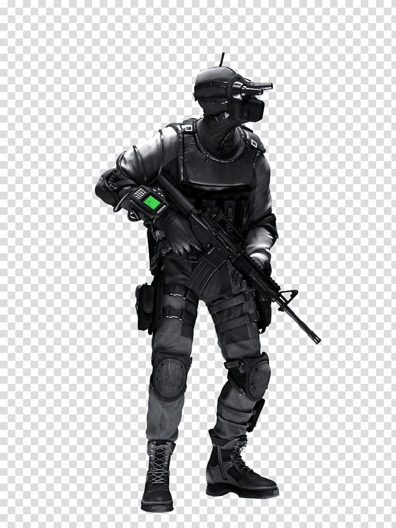 Spectre, Professional Render, man holding assault rifle illustration transparent background PNG clipart