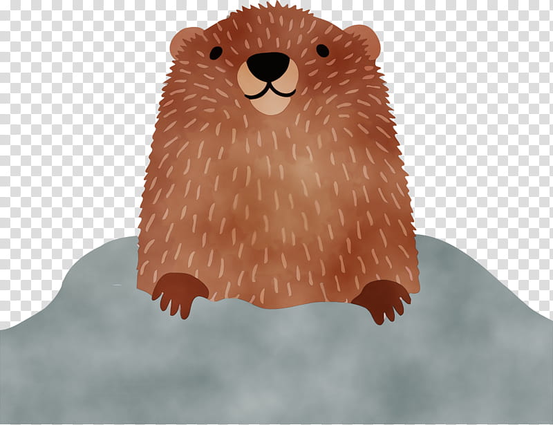 Groundhog day, Happy Groundhog Day, Spring
, Watercolor, Paint, Wet Ink, Otter, Beaver transparent background PNG clipart