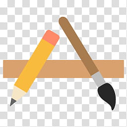Simply Styled Icon Set Icons Free Mac App Store Pencil And Paint Brush Icon Transparent Background Png Clipart Hiclipart