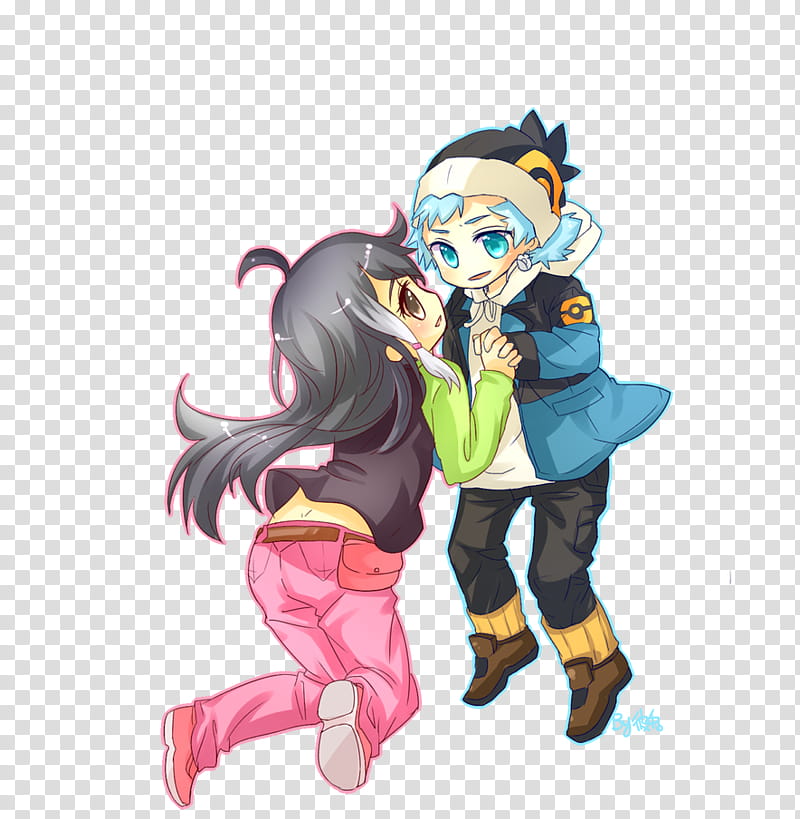 chibi commision: Nero n Mae transparent background PNG clipart