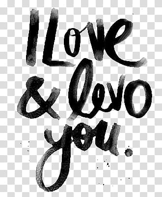 Calligraphy s, i love & levo you text overlay transparent background PNG clipart
