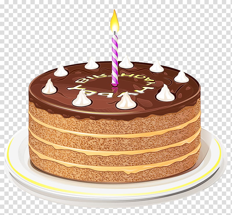 Cartoon Birthday Cake, Sachertorte, Chocolate Cake, German Chocolate Cake, Carrot Cake, Buttercream, Dessert, Frozen Dessert transparent background PNG clipart