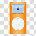 A mini of a different color, Orange iPod mini (White Wheel) transparent background PNG clipart