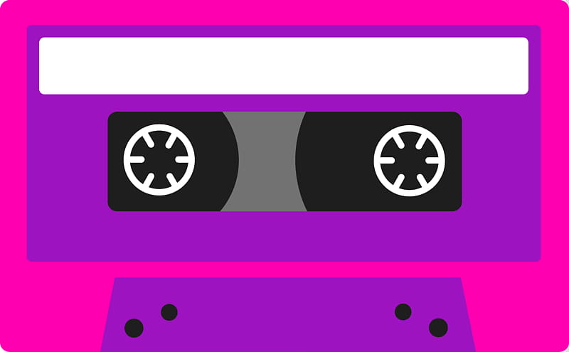 Cassette Tape, Drawing, Cassette Deck, Tape Recorder, Mixtape, Violet, Purple, Pink transparent background PNG clipart