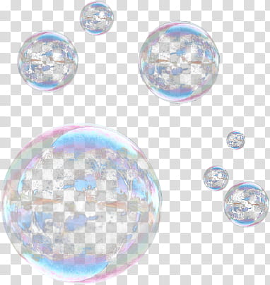 Prismatic s, seven bubble illustrations transparent background PNG clipart