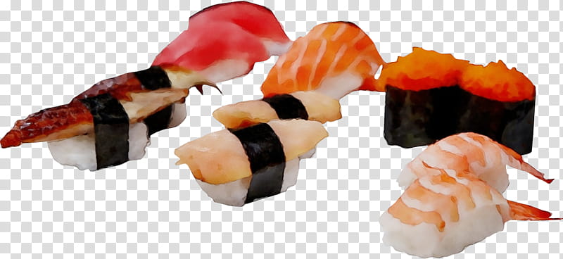 Watercolor, Paint, Wet Ink, Sushi, Japanese Cuisine, Onigiri, Gimbap, Sashimi transparent background PNG clipart