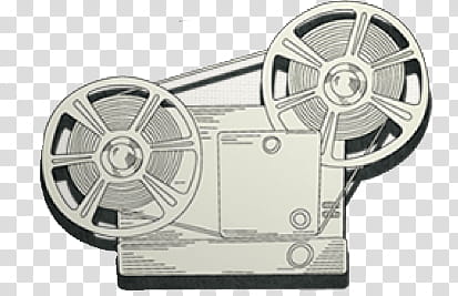 Movie, gray reel-to-reel movie projector art transparent background PNG clipart