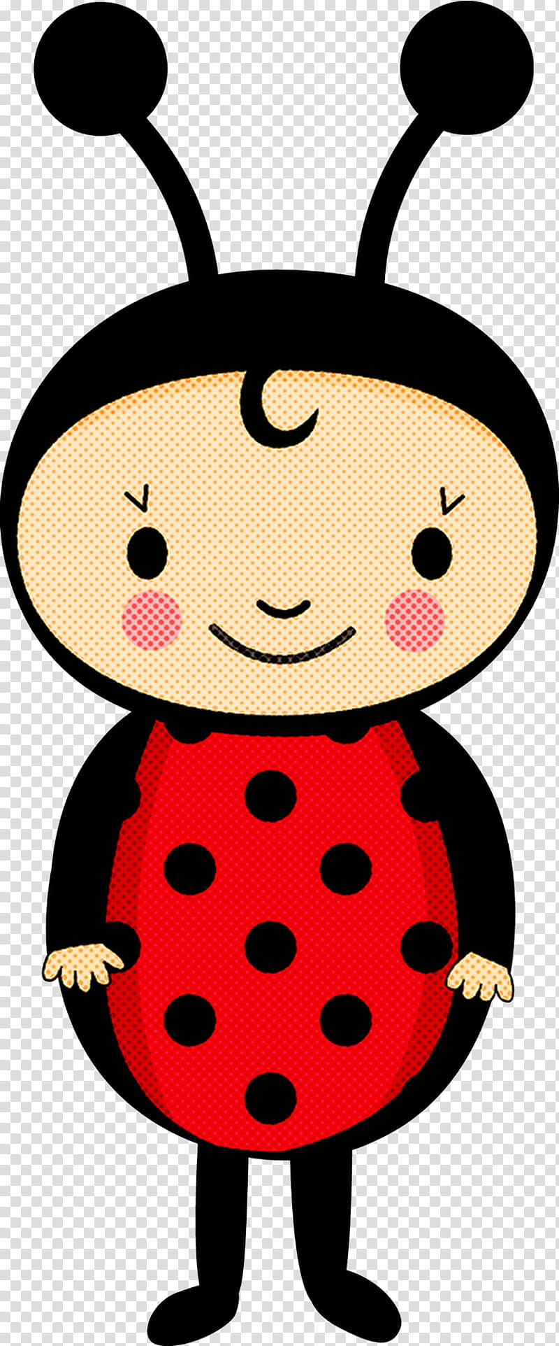 Polka dot, Cartoon, Cheek, Smile, Black Hair transparent background PNG clipart