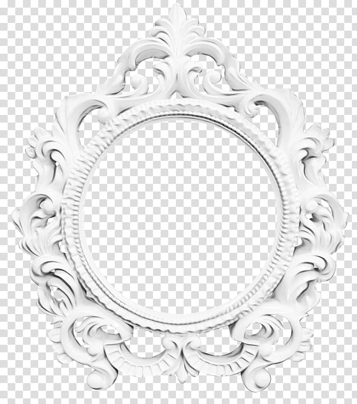 Silver Frames Body Jewellery, Watercolor, Paint, Wet Ink, Frames, Mirror, Oval, Metal transparent background PNG clipart