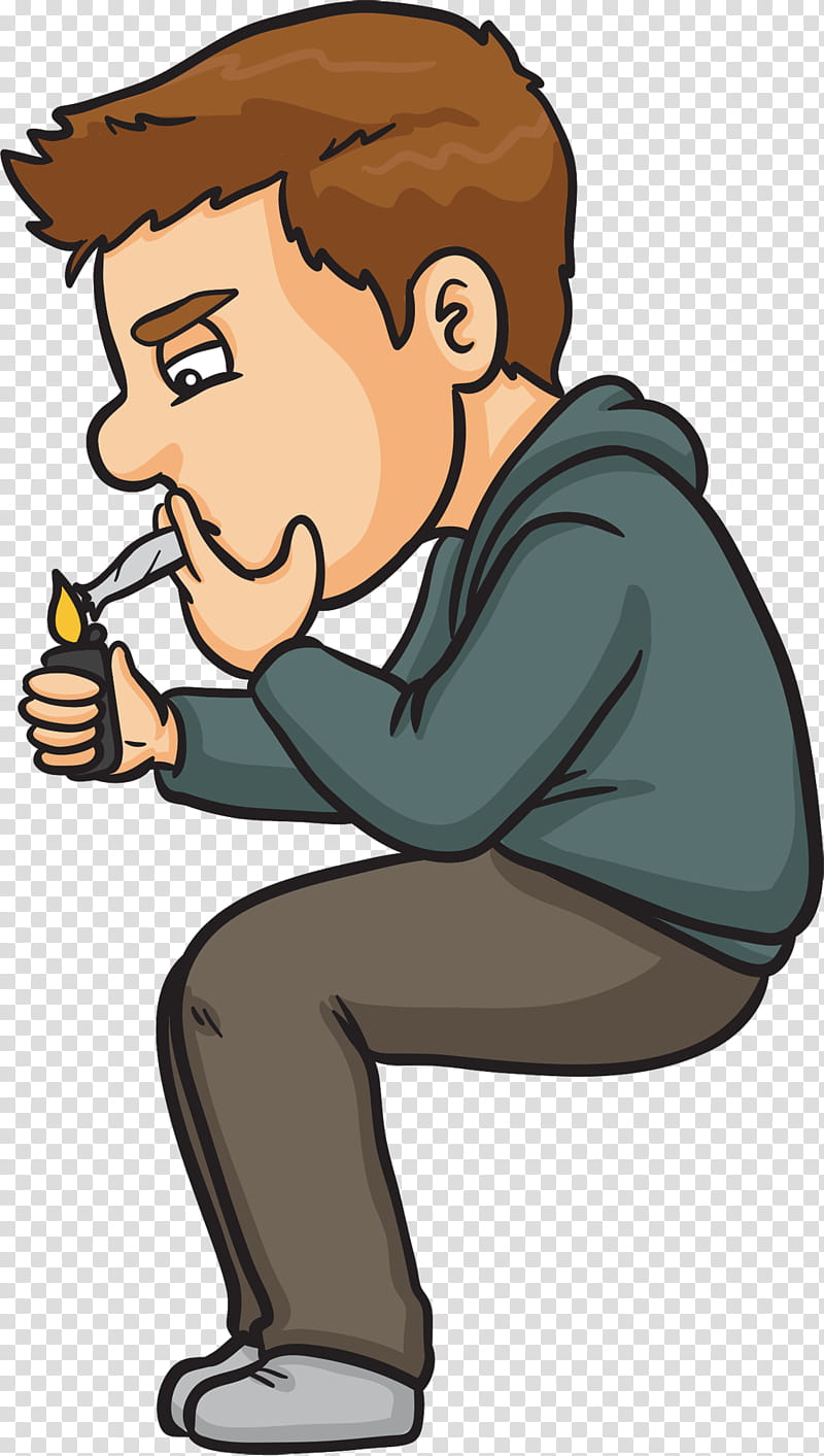 Cartoon Man Smoking Clipart