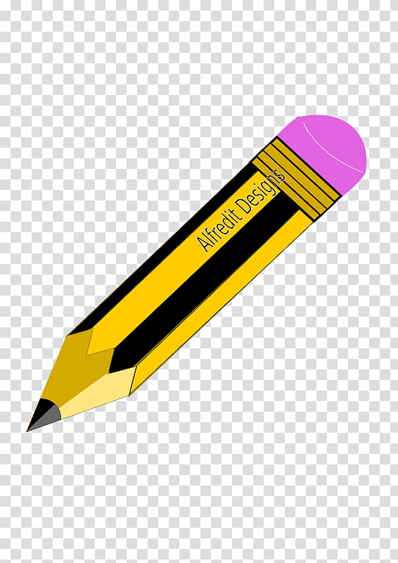 Pencil, Yellow, Writing Implement, Writing Instrument Accessory transparent background PNG clipart