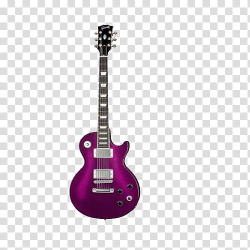 purple les paul electric guitar transparent background PNG clipart
