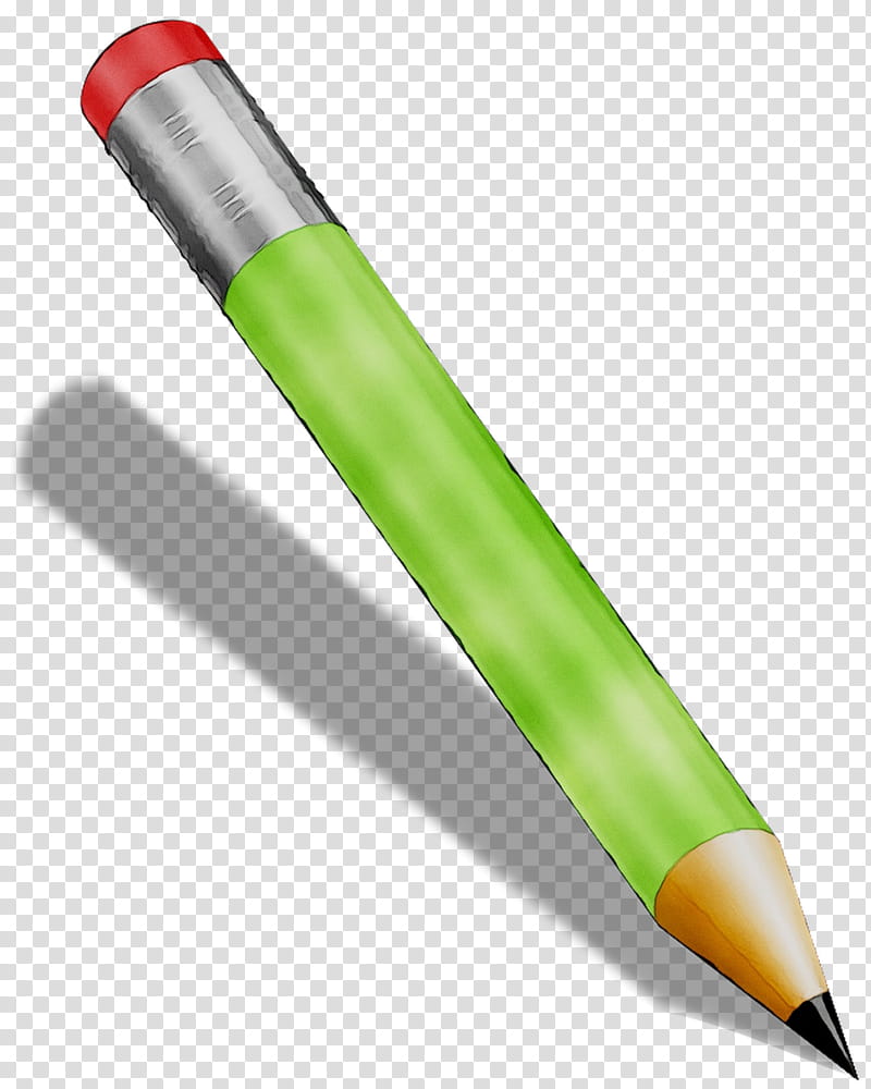 Pencil, Green, Ballpoint Pen, Office Supplies, Ball Pen, Writing Implement transparent background PNG clipart