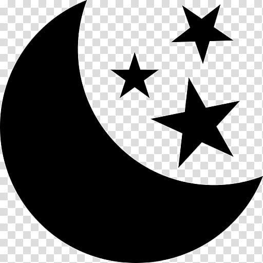 Moon Logo, Star, Crescent, Circle, Blackandwhite, Symbol transparent background PNG clipart