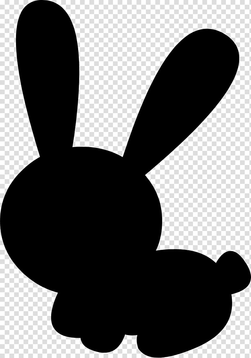 Rabbit, Silhouette, Black M, Blackandwhite, Wing transparent background PNG clipart