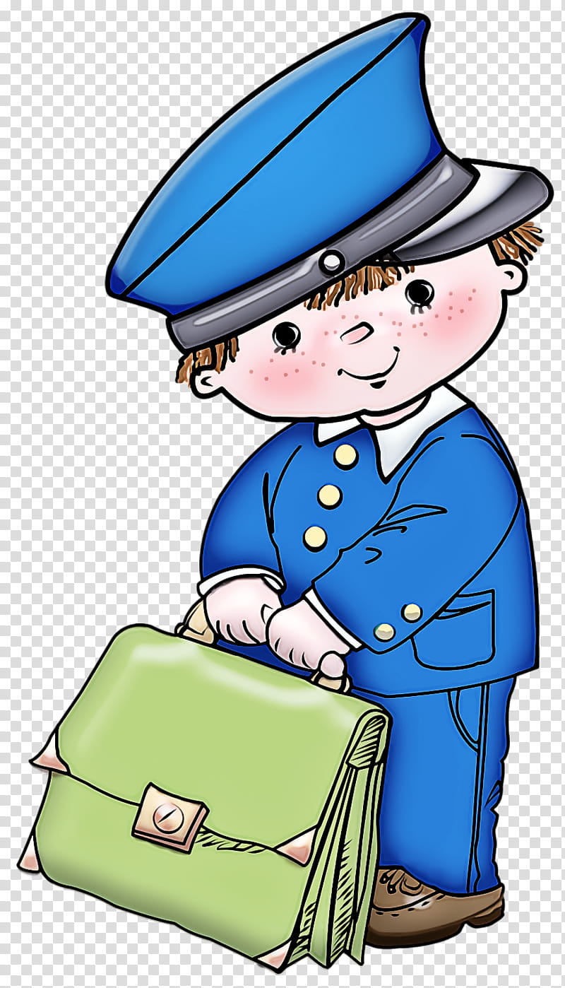 cartoon suitcase baggage, Cartoon Boy transparent background PNG clipart