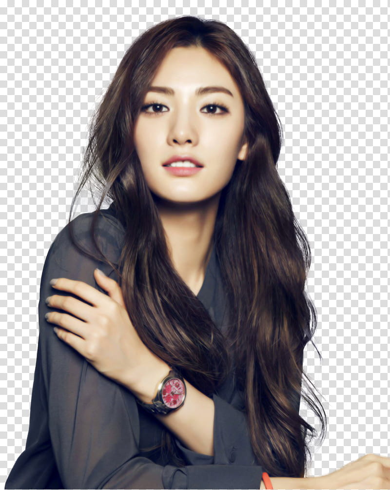 IM JIN AH NANA, smiling woman in black long-sleeved shirt transparent background PNG clipart