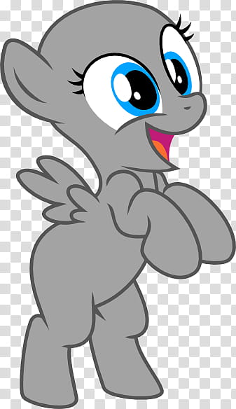 Happy Filly Base, gray pony illustration transparent background PNG clipart