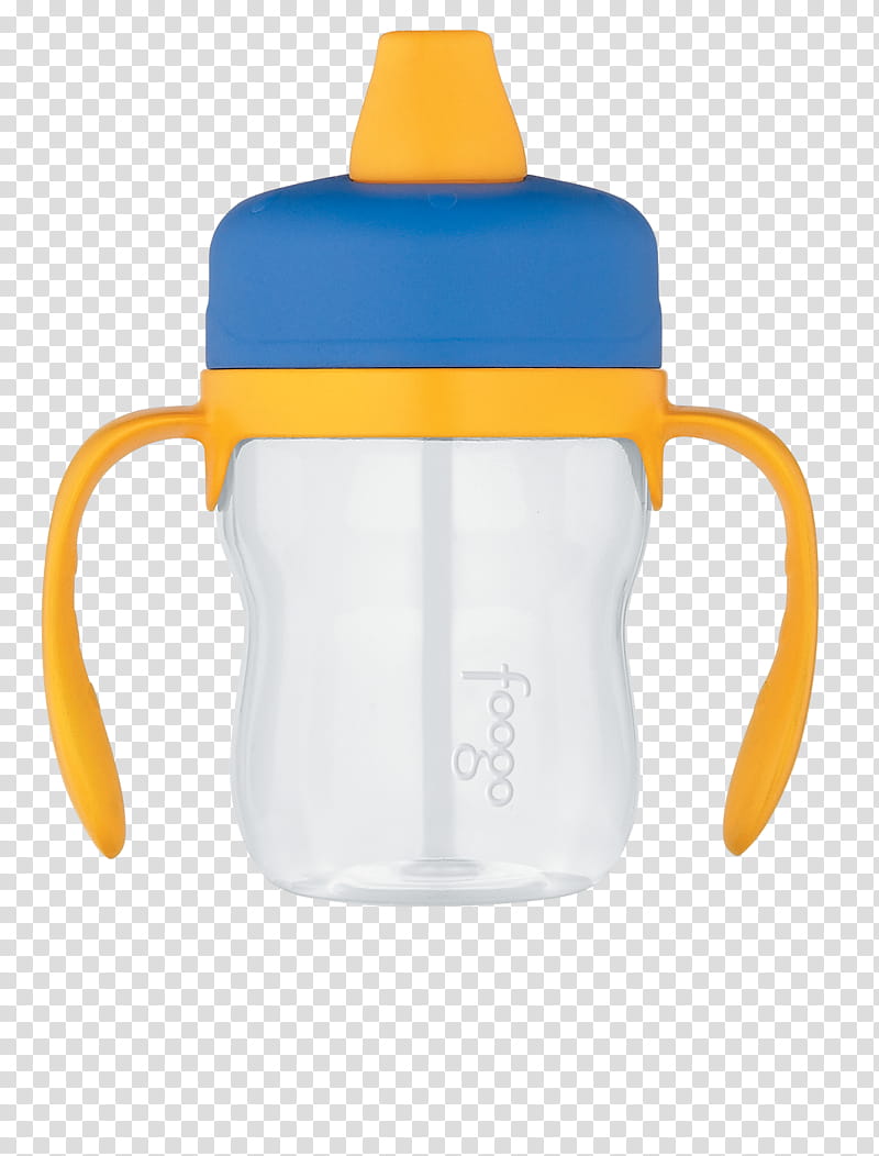 Baby Bottle, Sippy Cups, Thermoses, Water Bottles, Thermos Llc, Thermos Foogo Straw Bottle Bs535bl003, Handle, Yellow, Orange transparent background PNG clipart