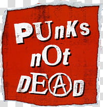 some PUNK thing, white text transparent background PNG clipart