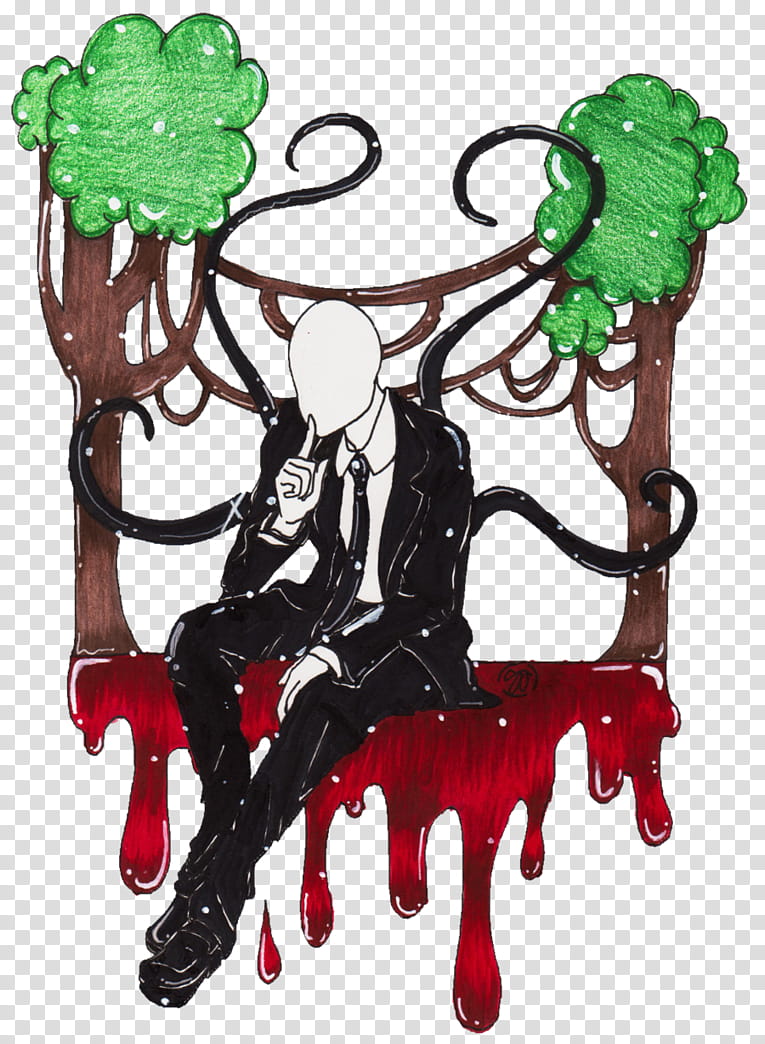 Slender Man transparent background PNG clipart