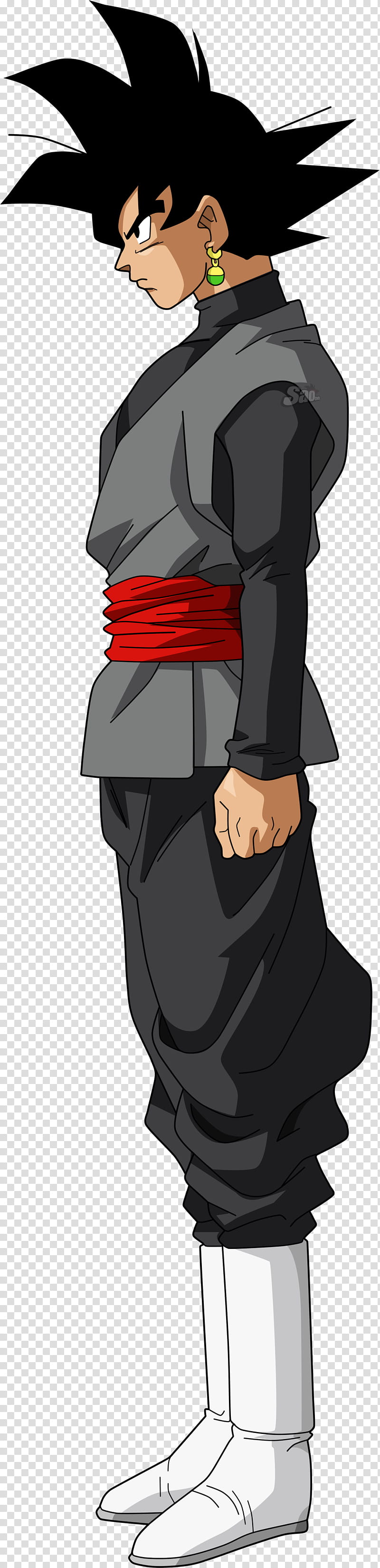 Goku Black de Perfil, black Son Goku standing transparent background PNG  clipart | HiClipart