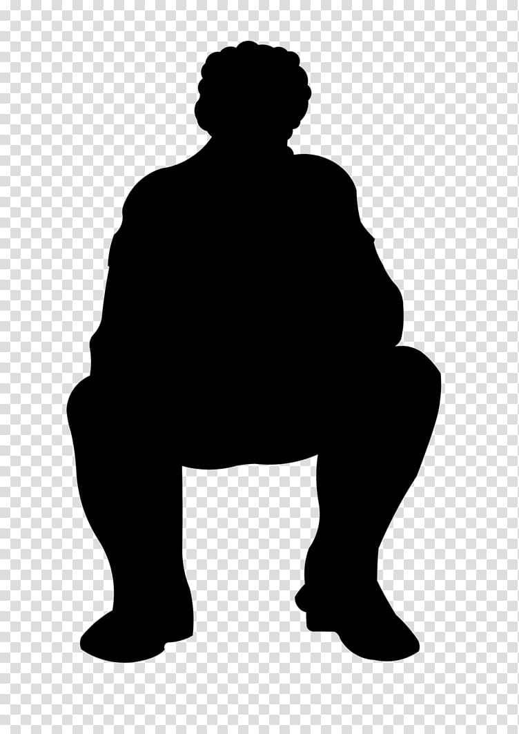 Person, Silhouette, Sitting, Standing, Blackandwhite, Kneeling transparent background PNG clipart