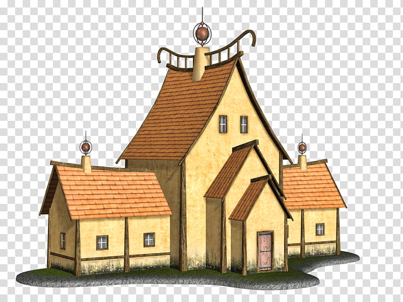 Quirky Fairytale House , brown church illustration transparent background PNG clipart
