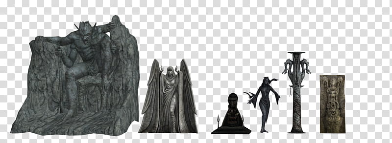 Daedric , angel and demon figurine transparent background PNG clipart