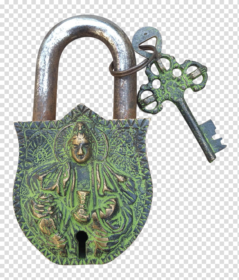 gray padlock with skeleton key transparent background PNG clipart