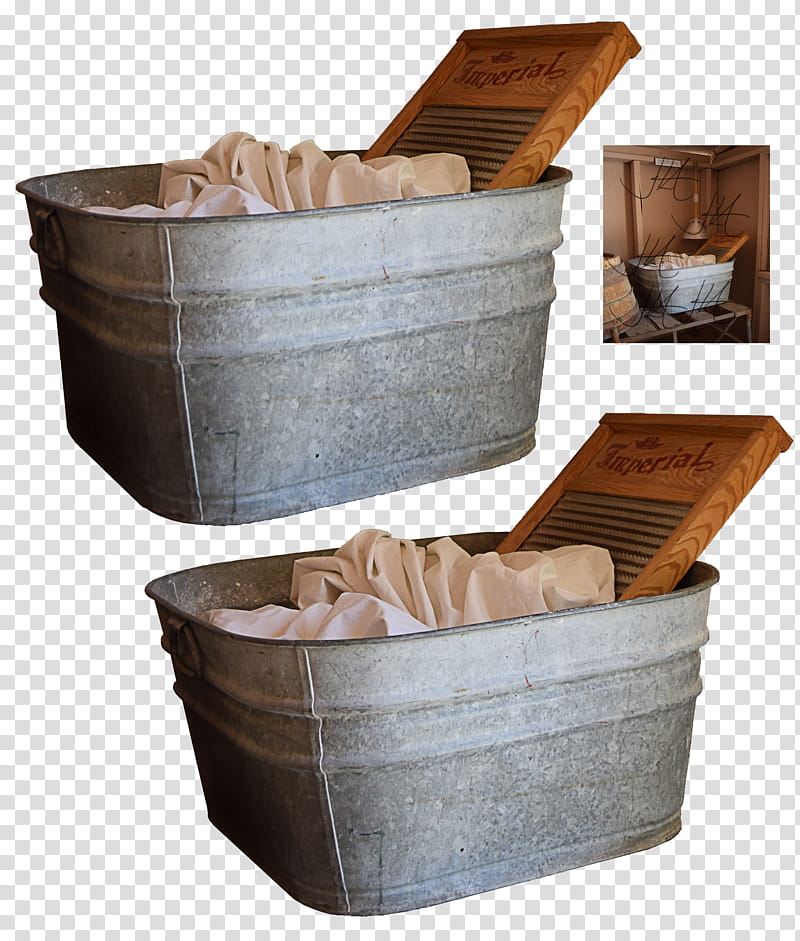 Old Fashioned Wash Basin updated, gray bucket transparent background PNG clipart